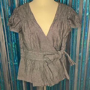 GUC Size 0X Torrid Gray Denim Wrap Jacket
